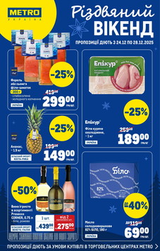 МЕТРО (24.12.2025 — 28.12.2025)