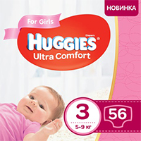 Подгузники “Huggies” 3, 5-9 кг. 80 шт.